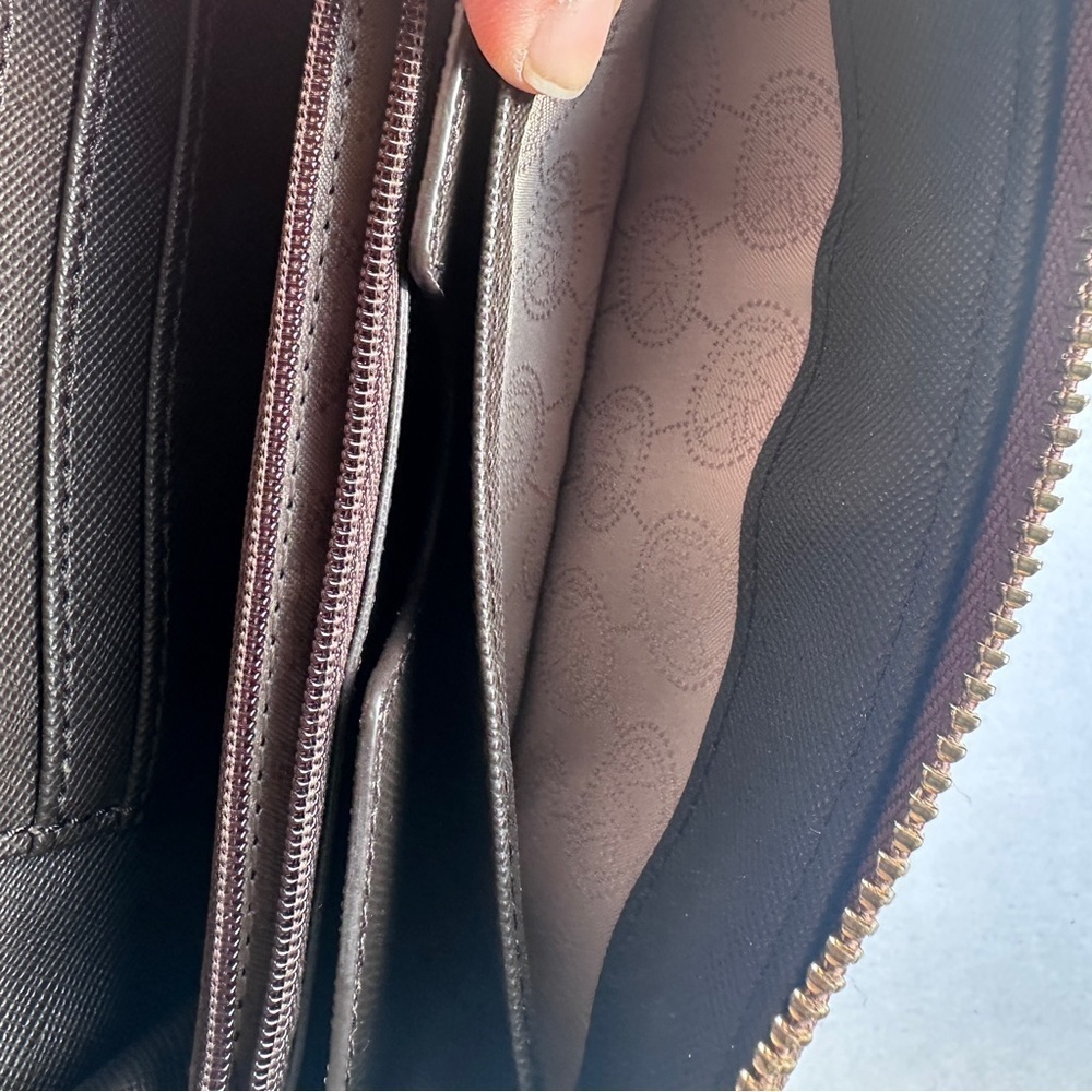 Michael Kors Brown Checkered Wallet - Picture 5 of 11